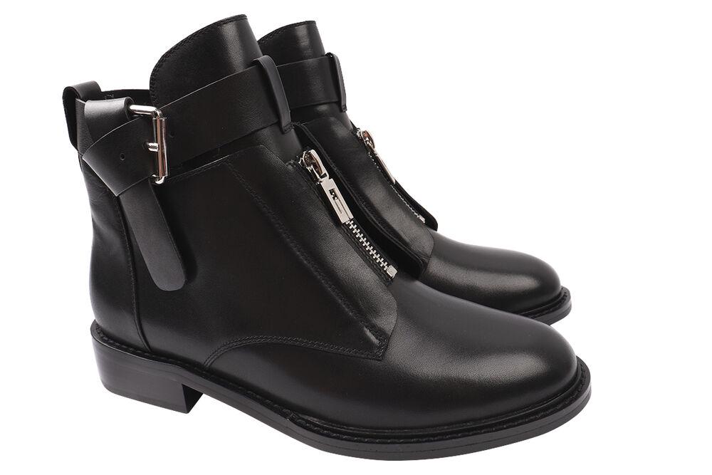 Ботинки женские Villador из кожи на низком ходу р. 39 Черный (2-20DHC)