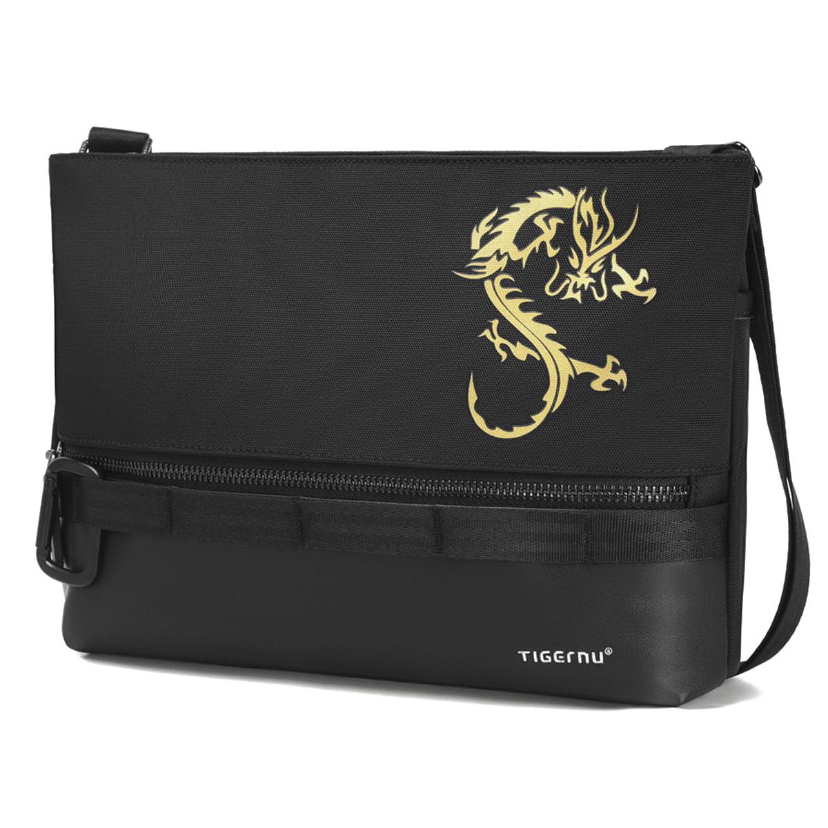 Сумка через плечо городская Tigernu T-S8222L для планшета до 9,7" Черный с золотым (TGN-T-S8222L-3105)