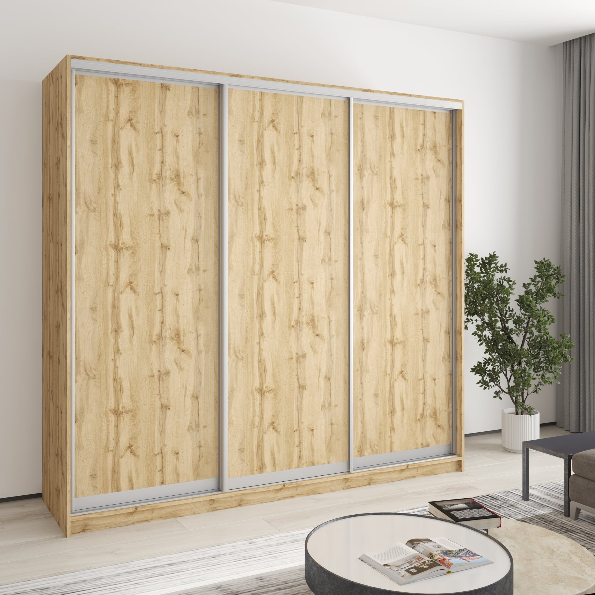 Шкаф-купе трехдверный Mebel Star Комбо AL MBS-4269 220х45х210 см Дуб тахо (1005452) Шкаф-купе трехдверный Mebel Star Комбо AL MBS-4269 220х45х210 см Дуб тахо (1005452)