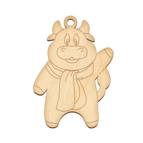 Заготовка з фанери №336 Бичок із шарфиком (51339)