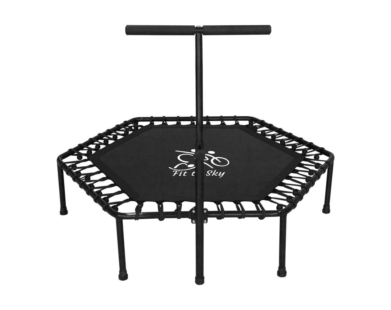 Батут з ручкою FitToSky для фітнесу 127 см Чорний - фото 1 Батут з ручкою FitToSky для фітнесу 127 см Чорний - фото 1
