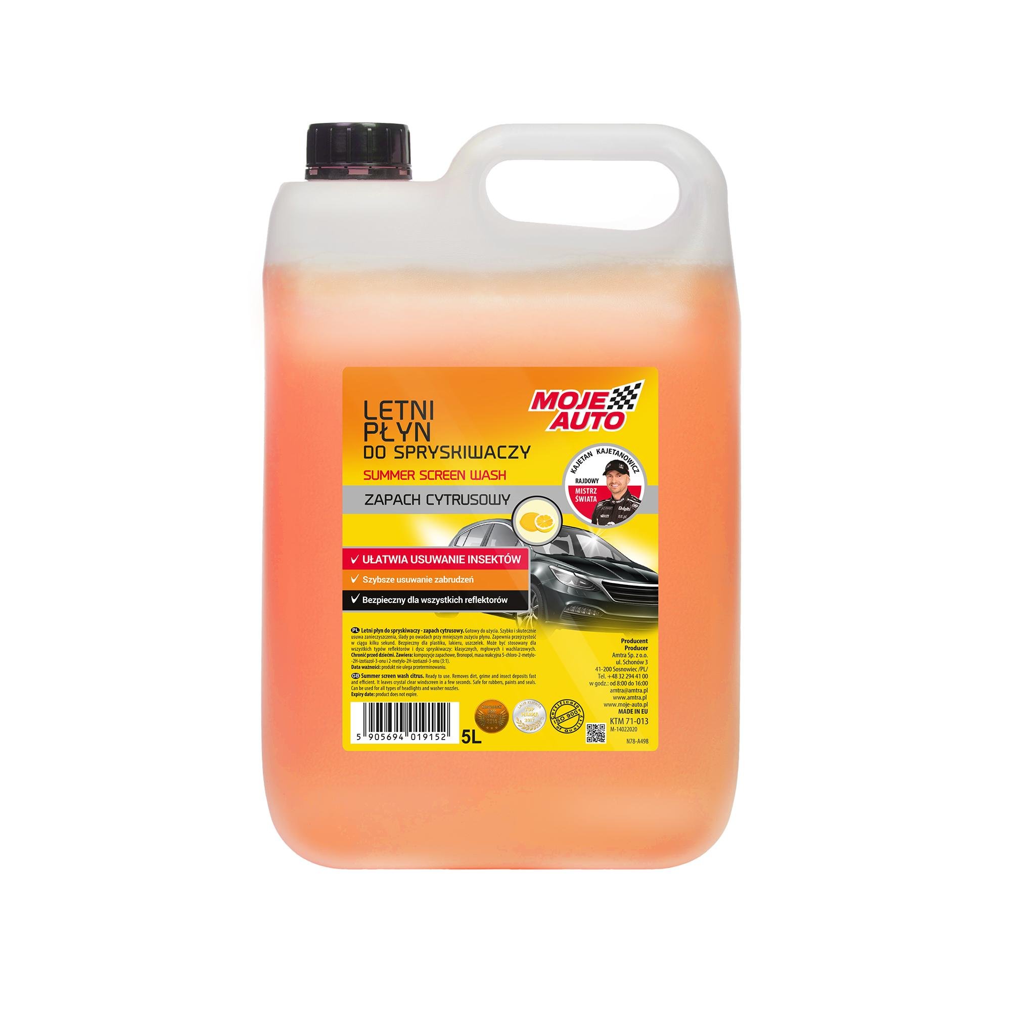 Омивач скла літній Moje AUTO Цитрус 5 л (71-013)