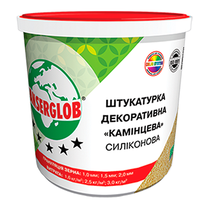 Штукатурка силіконова Anserglob камінкова фракція 1,5 мм 25 кг (8444)