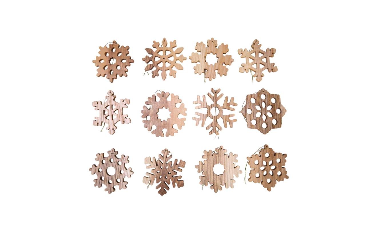 Украшения новогодние Снежинки десны D11 x 0.8 см 12 шт. (WD-199.5)