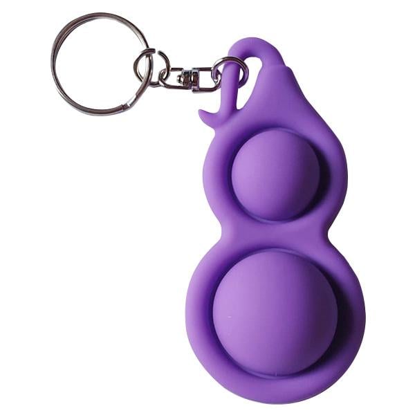 Игрушка антистресс Pop It брелок с хвостиком 2 пупирки Фиолетовый (cht_2624)