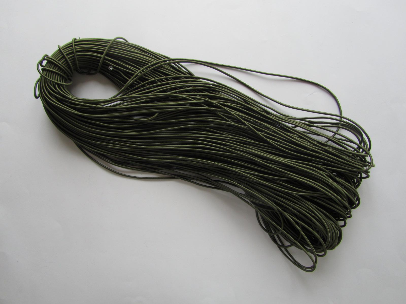 Резинка круглая в оплетке 3 мм 100 м Хаки (11377181)