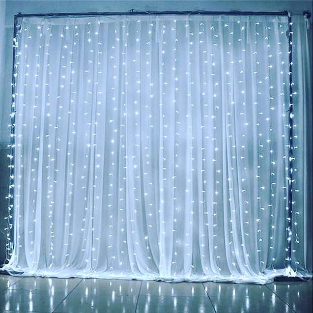 Гірлянда Alphatrade Водоспад 3х3 м 720 LED статика Прозорий/Холодний білий (120134)