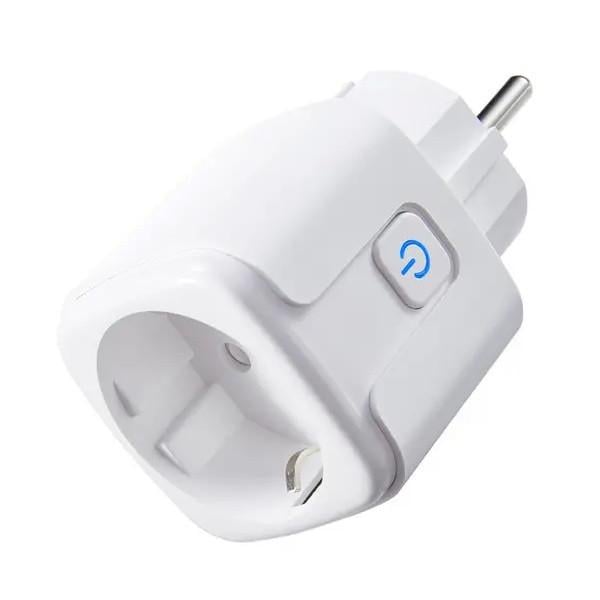 Розумна розетка Tuya Smart 20А WiFi з лічильником електроенергії 4400W White (3_06226)
