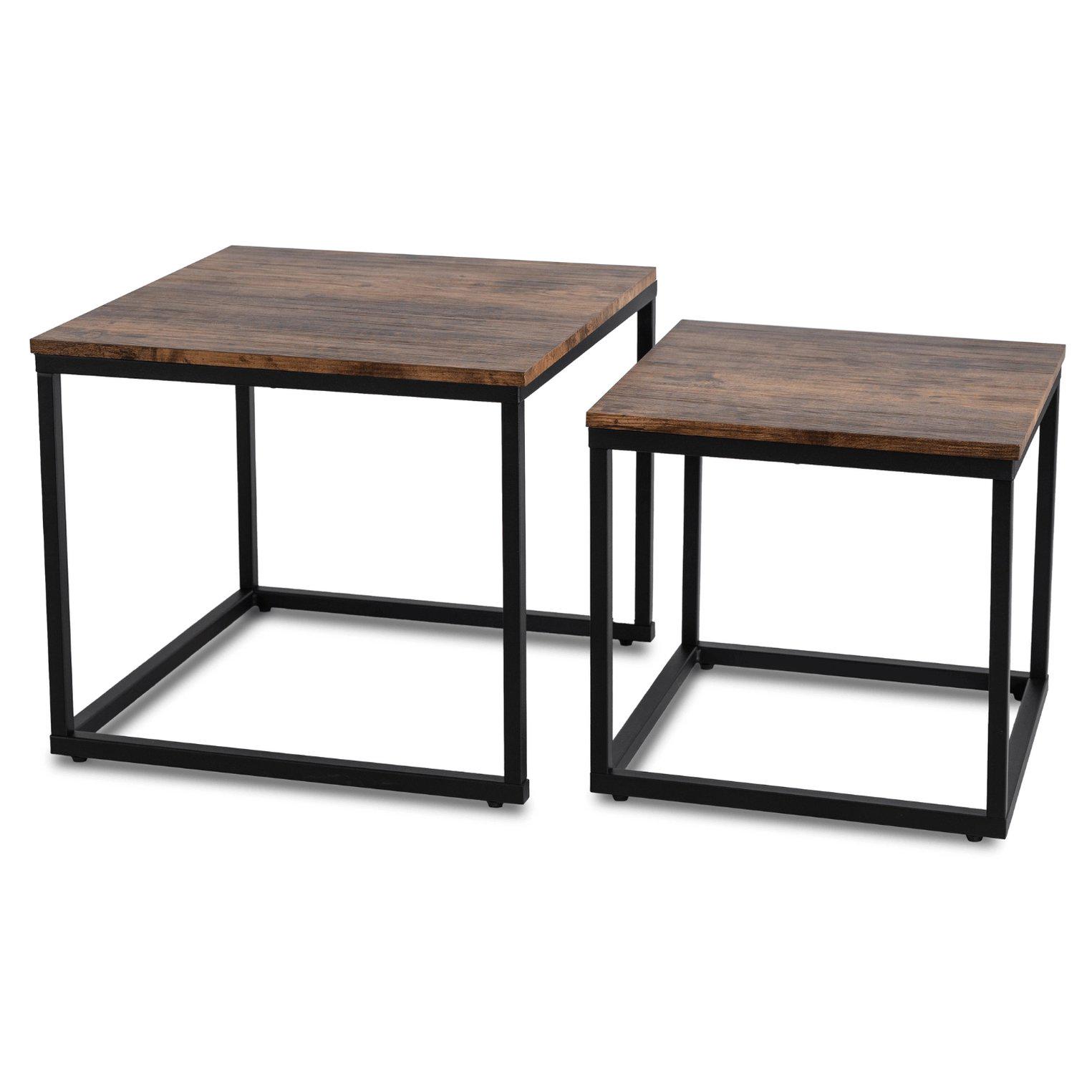 Комплект журнальных столов Mebel Elite RIS 2 шт. Дуб рустик (ME.RIS/DRU/CZ/L) - фото 4 Комплект журнальных столов Mebel Elite RIS 2 шт. Дуб рустик (ME.RIS/DRU/CZ/L) - фото 4