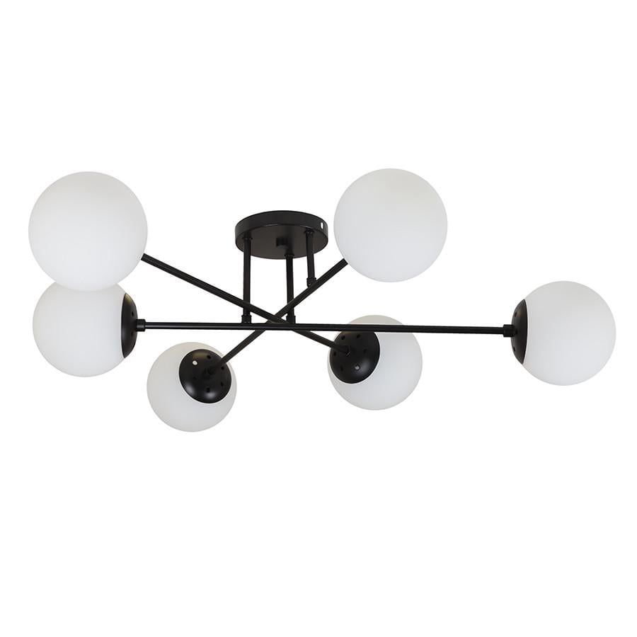Люстра 7529804-6 BK+WH Чорний/Білий (LVS4551)