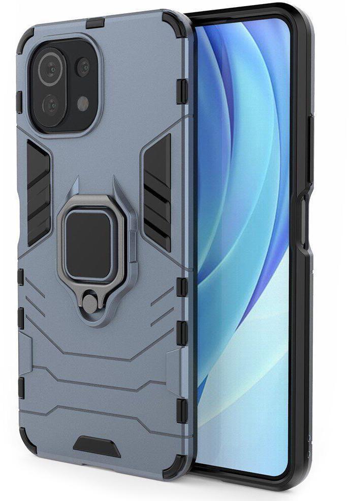 Противоударный чехол Xiaomi 11 Lite 5G NE (подставка кольцо) Graphite (24146-40)