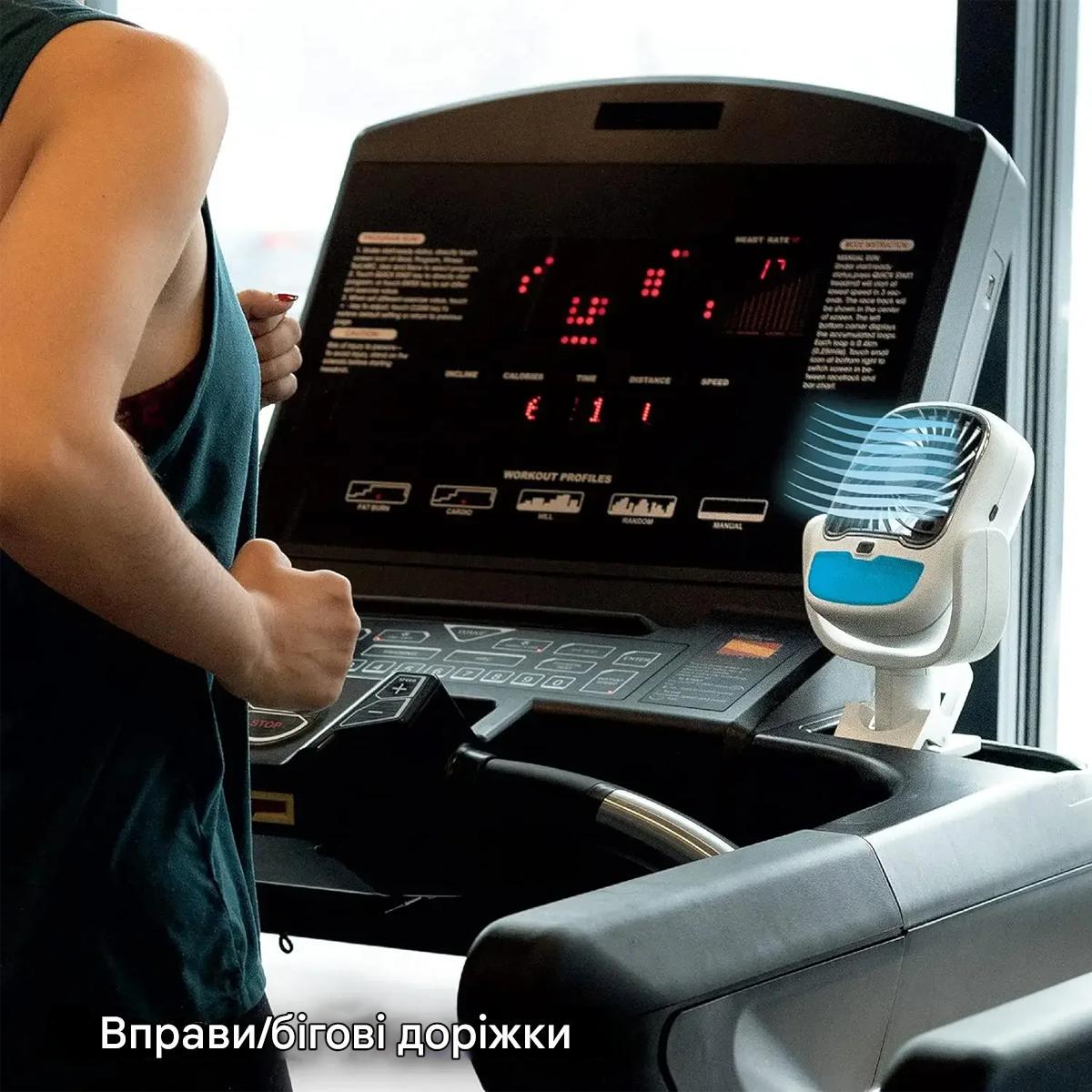 Вентилятор-зволожувач Arctic Cool Clamp портативний охолодний USB на прищіпці з підсвічуванням White/Grey (200307) - фото 7