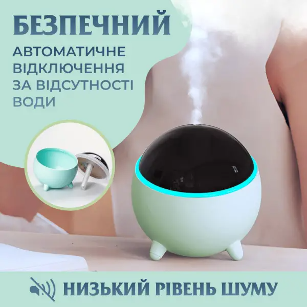 Увлажнитель воздуха аромадифузор Planet с подсветкой 300 мл Бирюзовый - фото 7