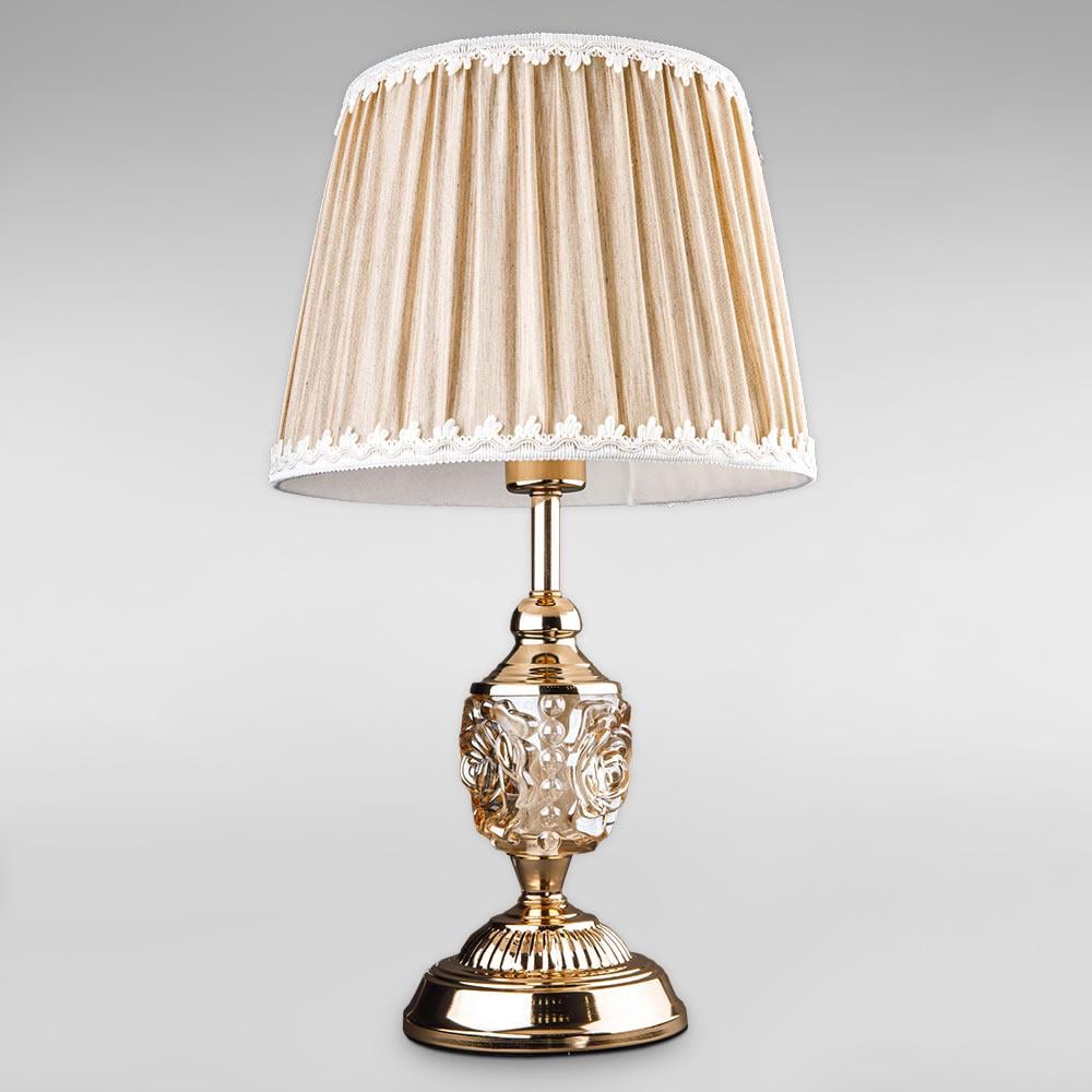 Лампа настольная с абажуром Light House DL-18563/1T Золотой/Темный бежевый