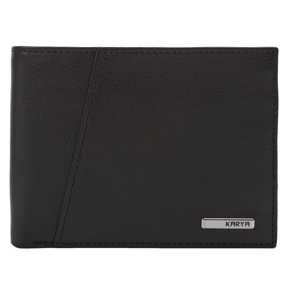 Портмоне мужское Karya 0416-45 из натуральной кожи Черный (2428622731)