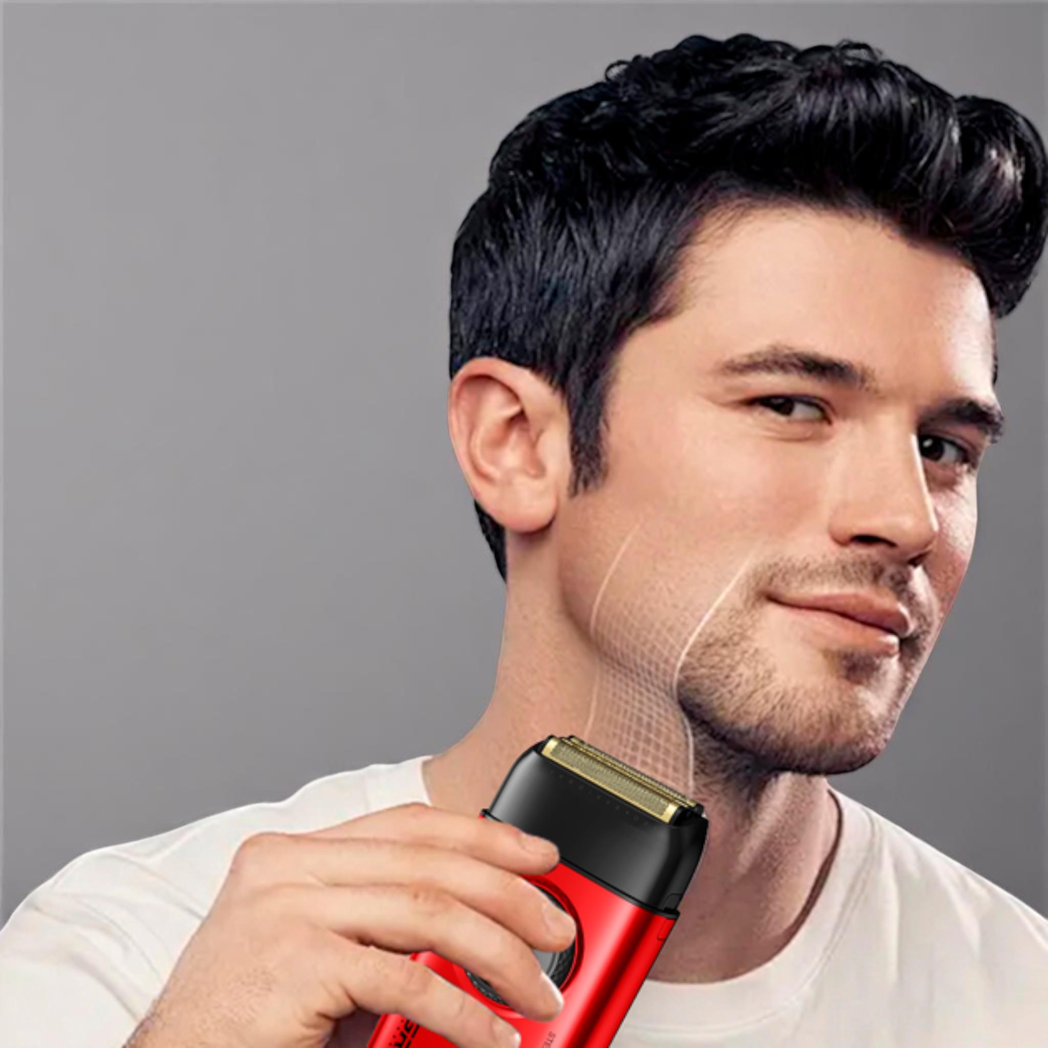 ШейверVGR V-378 тройное лезвие водонепроницаемость IPX6 LED-дисплей Red (E_V-378Red) - фото 6