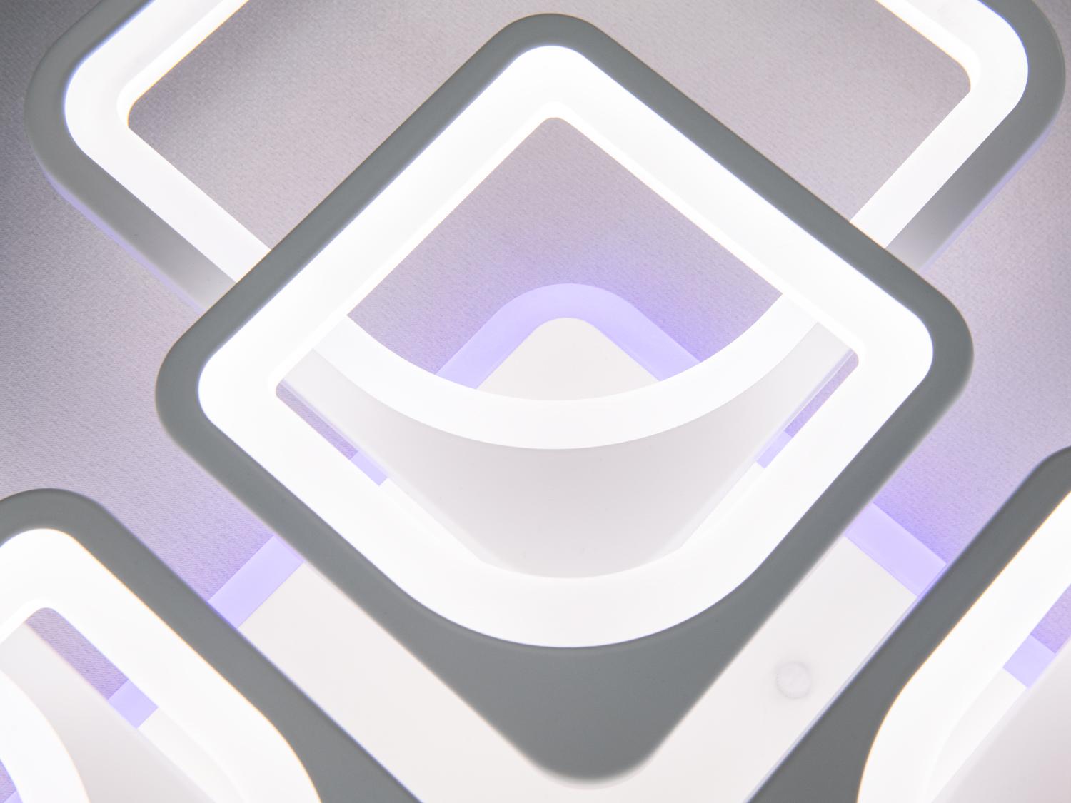 Люстра светодиодная потолочная 8060-4+4WH-LS с пультом диммером и подсветкой 150W на 21 м2 (1436485302) - фото 7 Люстра светодиодная потолочная 8060-4+4WH-LS с пультом диммером и подсветкой 150W на 21 м2 (1436485302) - фото 7