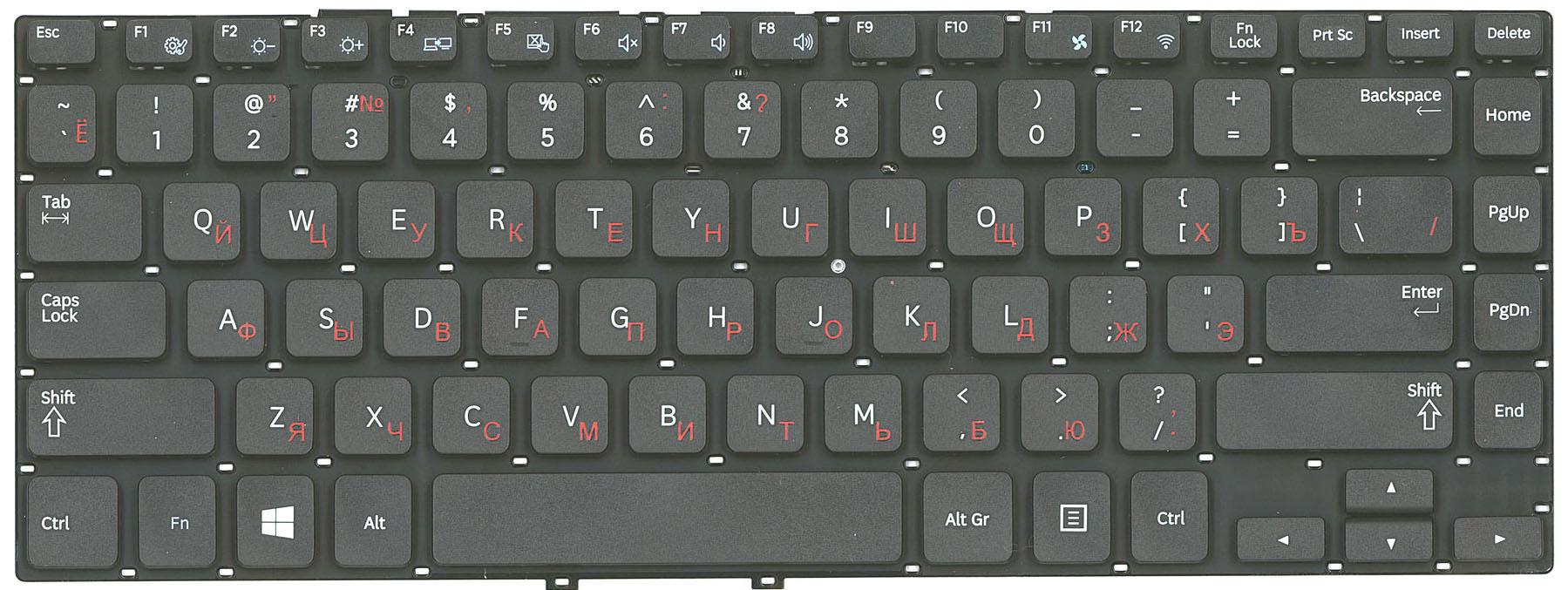 Клавиатура для ноутбука Samsung 355V4C-S01 Black