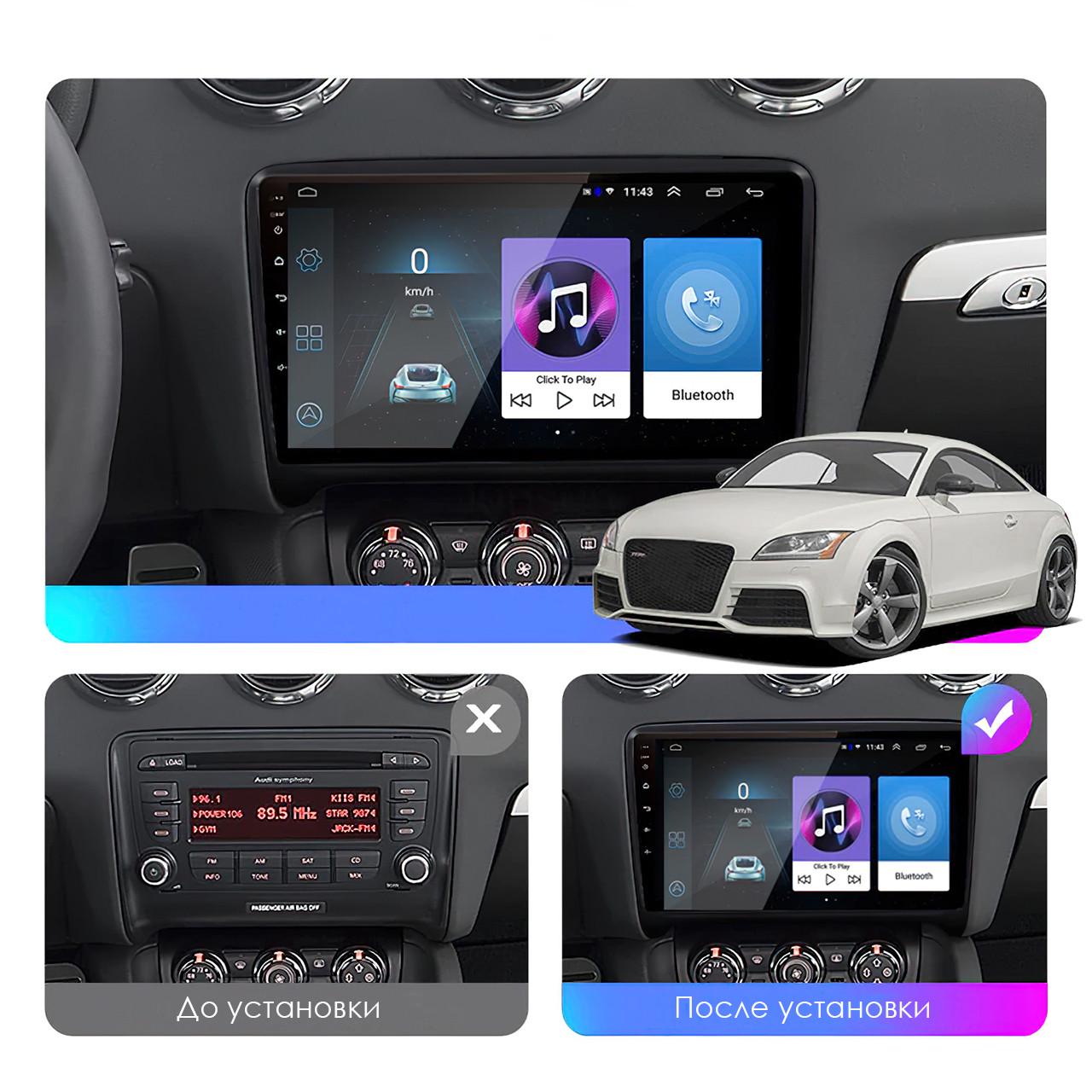 Автомагнитола штатная Lesko 4G/CarPlay/GPS Wi-Fi для Audi TT II 8J 2006-2010 4/32Gb 9" (1582770563) - фото 2