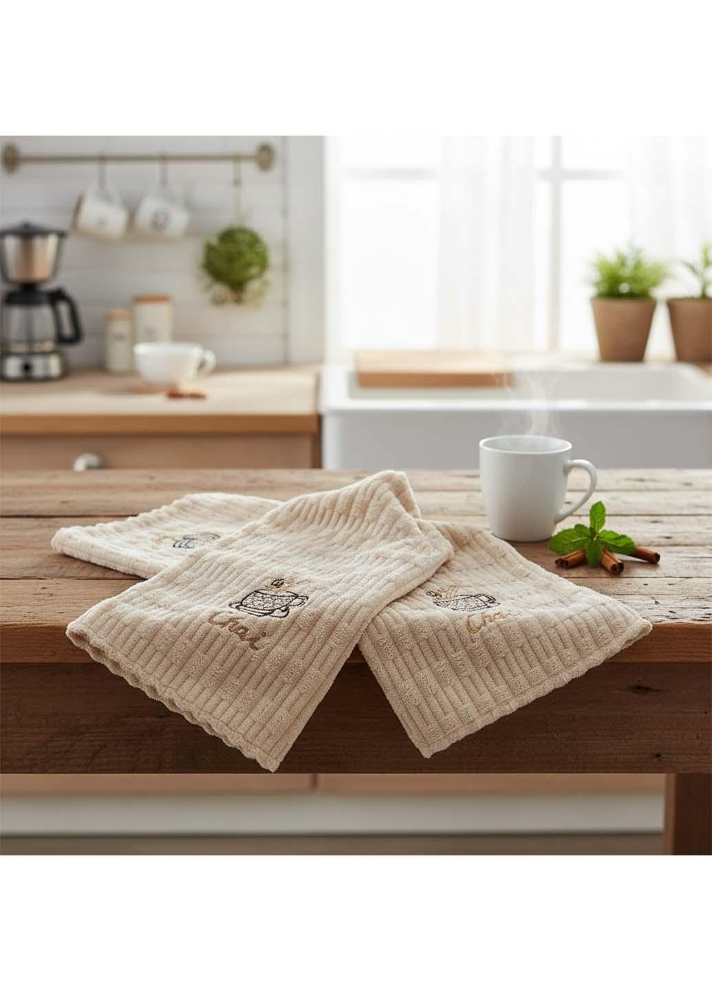 Набор кухонных салфеток микрофибра 3 шт. 50х25 см