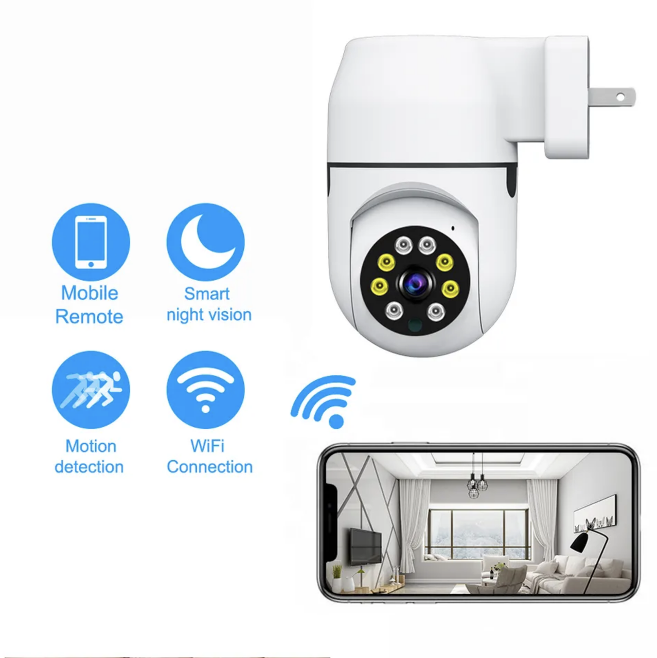 Камера IP розетка Verto VRT-Q22S FHD 3MP White (1853263072) - фото 2