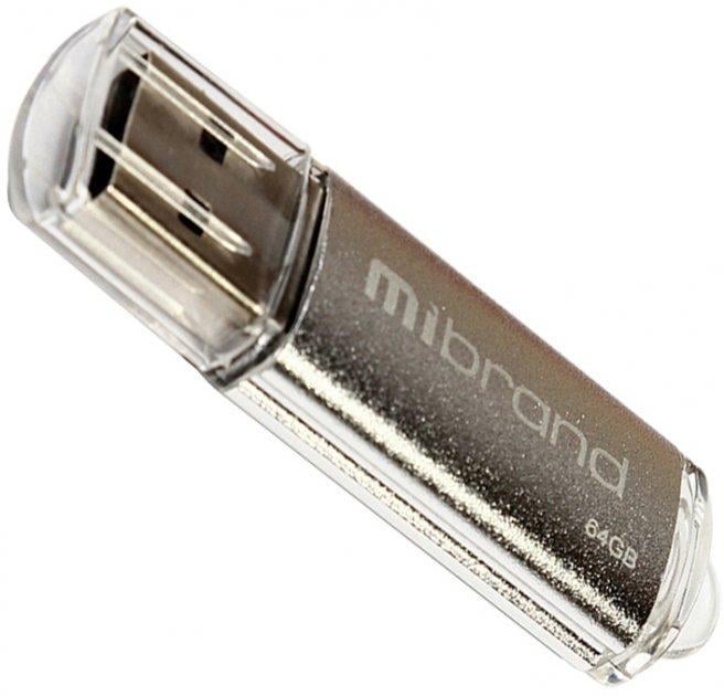 Флеш-память USB Mibrand Cougar 64Gb USB 2.0 Серебристый Флеш-память USB Mibrand Cougar 64Gb USB 2.0 Серебристый