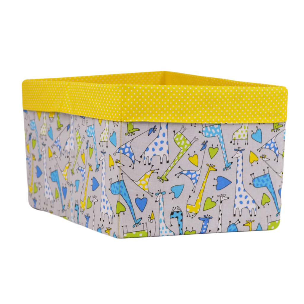 Корзин для игрушек с отворотом Жирафчики 25х35х20 см хлопок (SH-3519-OFRBOCO-UA-08) - фото 2