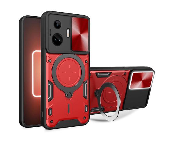 Чехол накладка Omeve Magnetic Ring для Realme GT3 / GT Neo 5 Красный