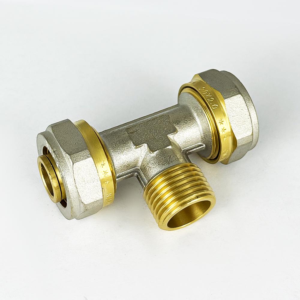 Трійник із зовнішнім різьбленням з проточкою SANTAN 20х1/2"х20 (41045) - фото 2 Трійник із зовнішнім різьбленням з проточкою SANTAN 20х1/2"х20 (41045) - фото 2