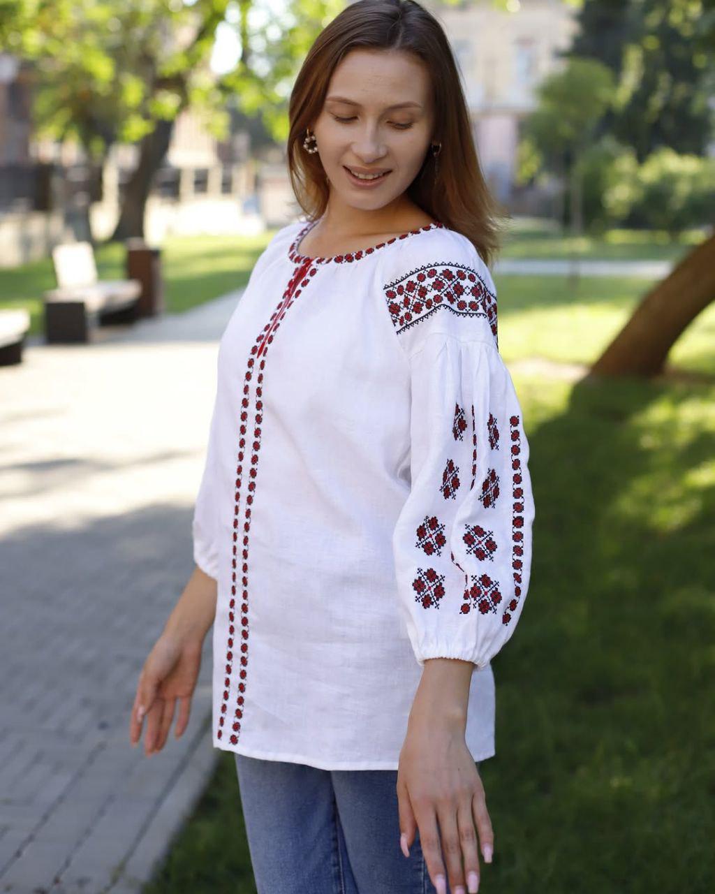 Вышиванка женская р. 42 Белый (710)