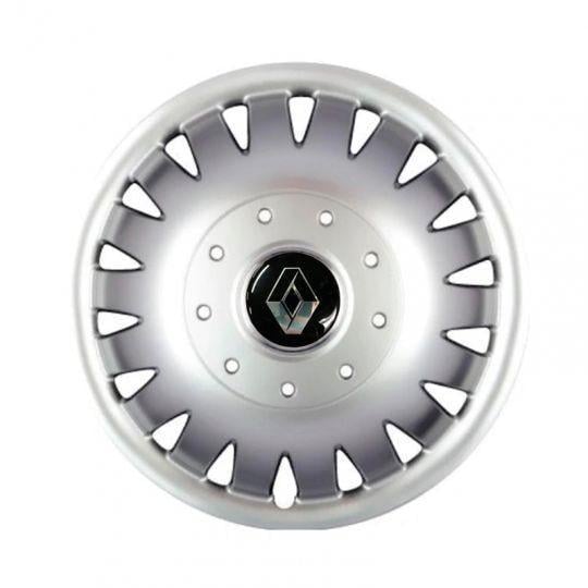 Ковпаки автомобільні SKS 320 R15 з логотипом Renault 4 шт. Сріблястий