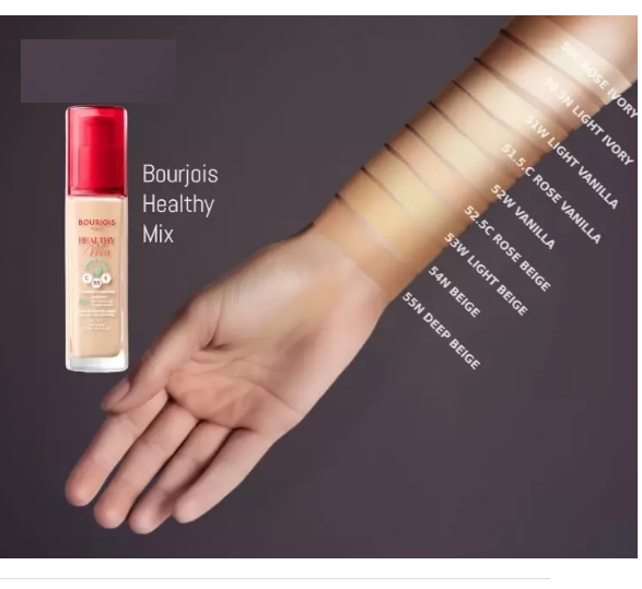 Тональна основа для обличчя Bourjois Healthy Mix Clean & Vegan 51.2W Golden Vanilla 30 мл (2634270453) - фото 2