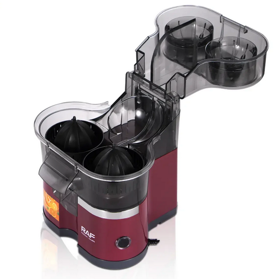 Соковыжималка RAF 100 Вт 13500 об/мин контейнер 300 мл со встроенным ножом Бордовый (RAFR628)