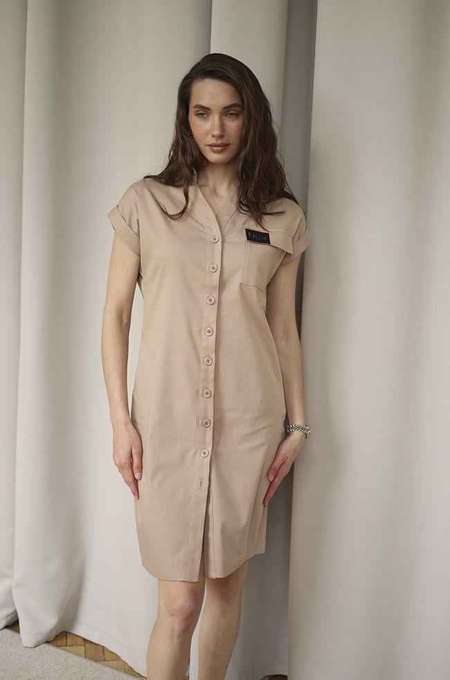 Платье Lipar 3731 меди с карманами р. 46 Мокко (16897440)