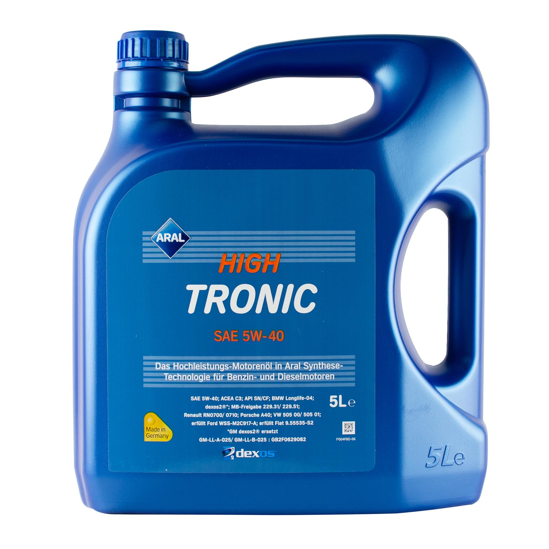 Моторное масло Aral High Tronic 5W-40 5 л - фото 1 Моторное масло Aral High Tronic 5W-40 5 л - фото 1