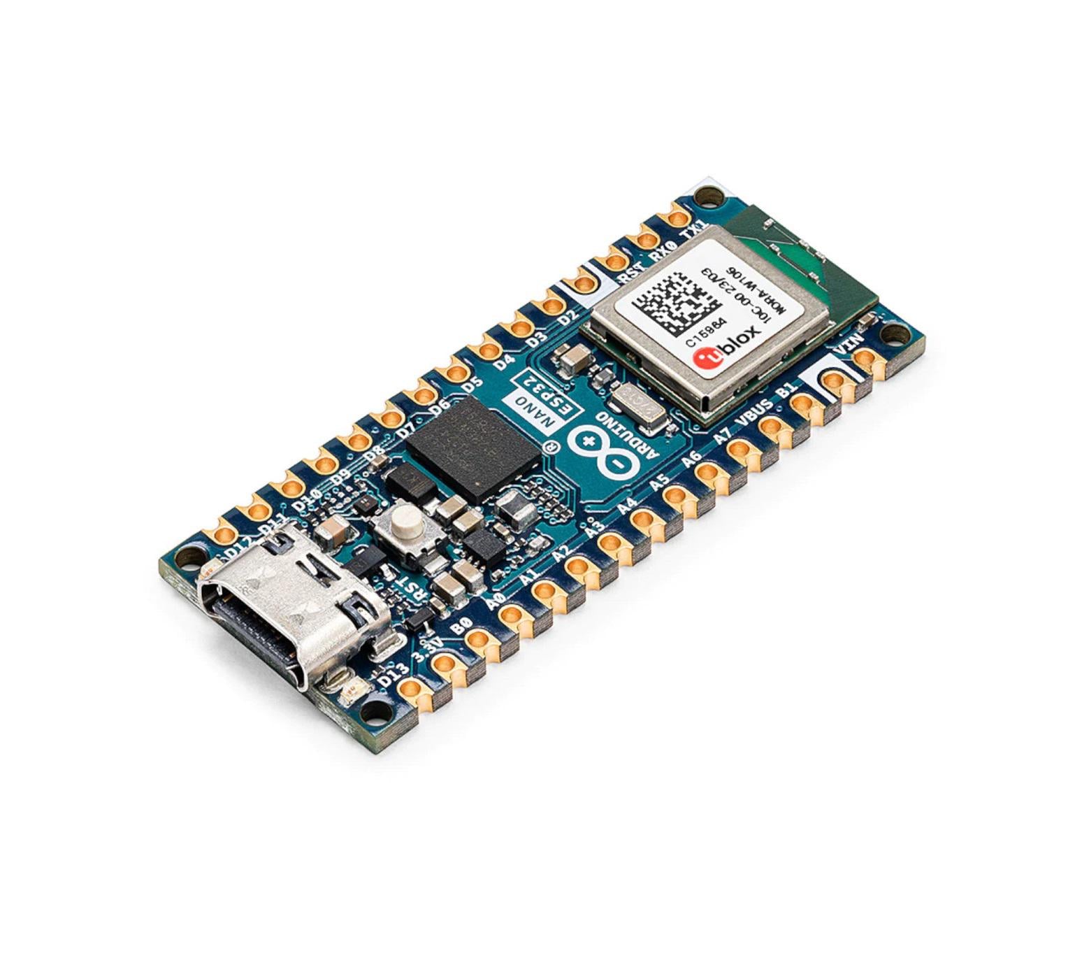Плата разработки Arduino Nano ESP32-S3 ABX00092 U-blox NORA-W106 Wi-Fi+BT для DIY IoT-проектов (00-00027558)