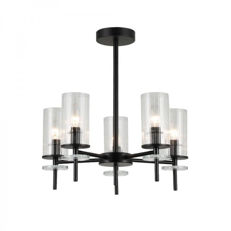 Люстра ARDERO BL1750-1 CHICAGO під лампу 5х E14 450х470 Чорний (2563567649)