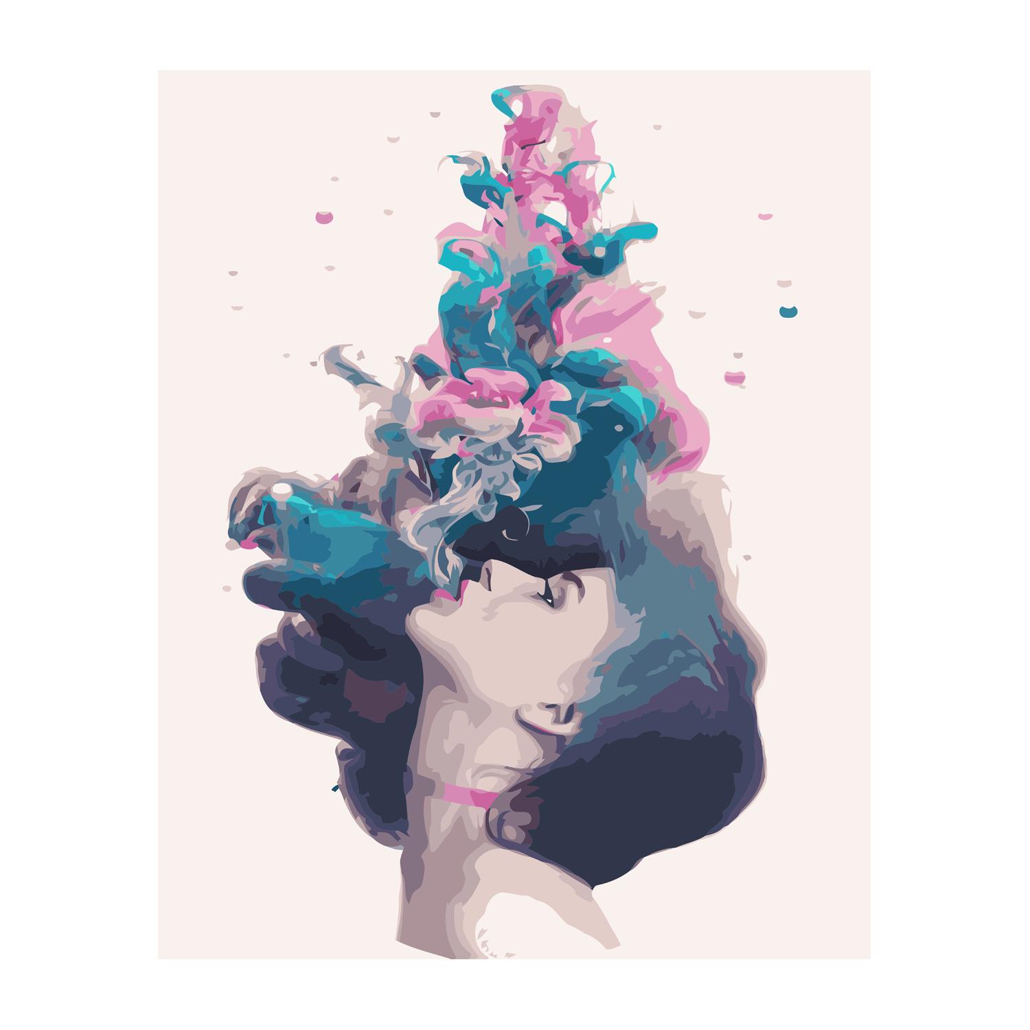 Картина по номерам Strateg Девушка под водой 40x50 см (VA-2840)