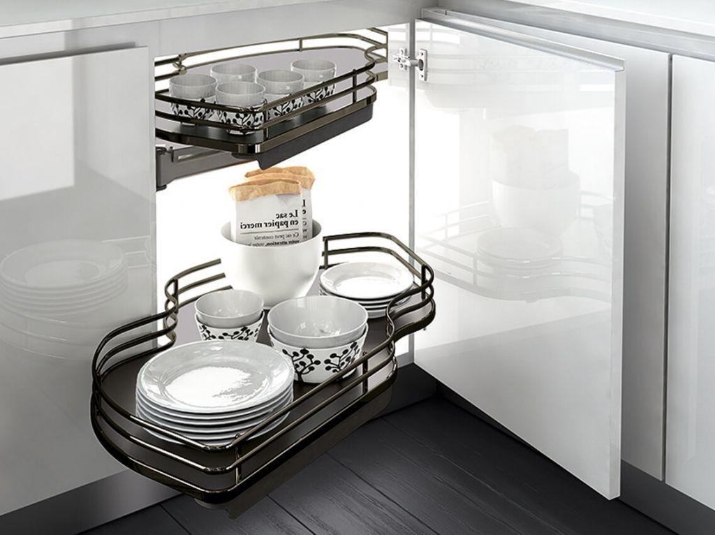 Механизм Combi'S в угловой модуль INOXA Ellite 846BEY/SX левый 2 полки 900 мм Титан (104830)