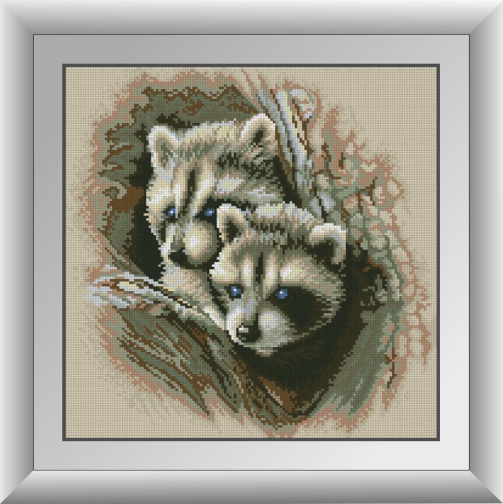 Алмазная мозаика Dream Art Два енота 38x38 см (DA.30490)