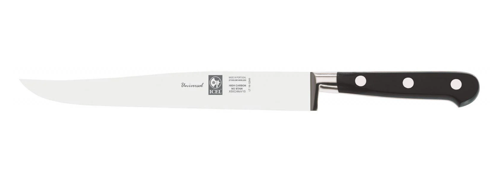 Ніж оздоблювальний Icel Universal 200 мм Чорний (27100.UN14000.200)