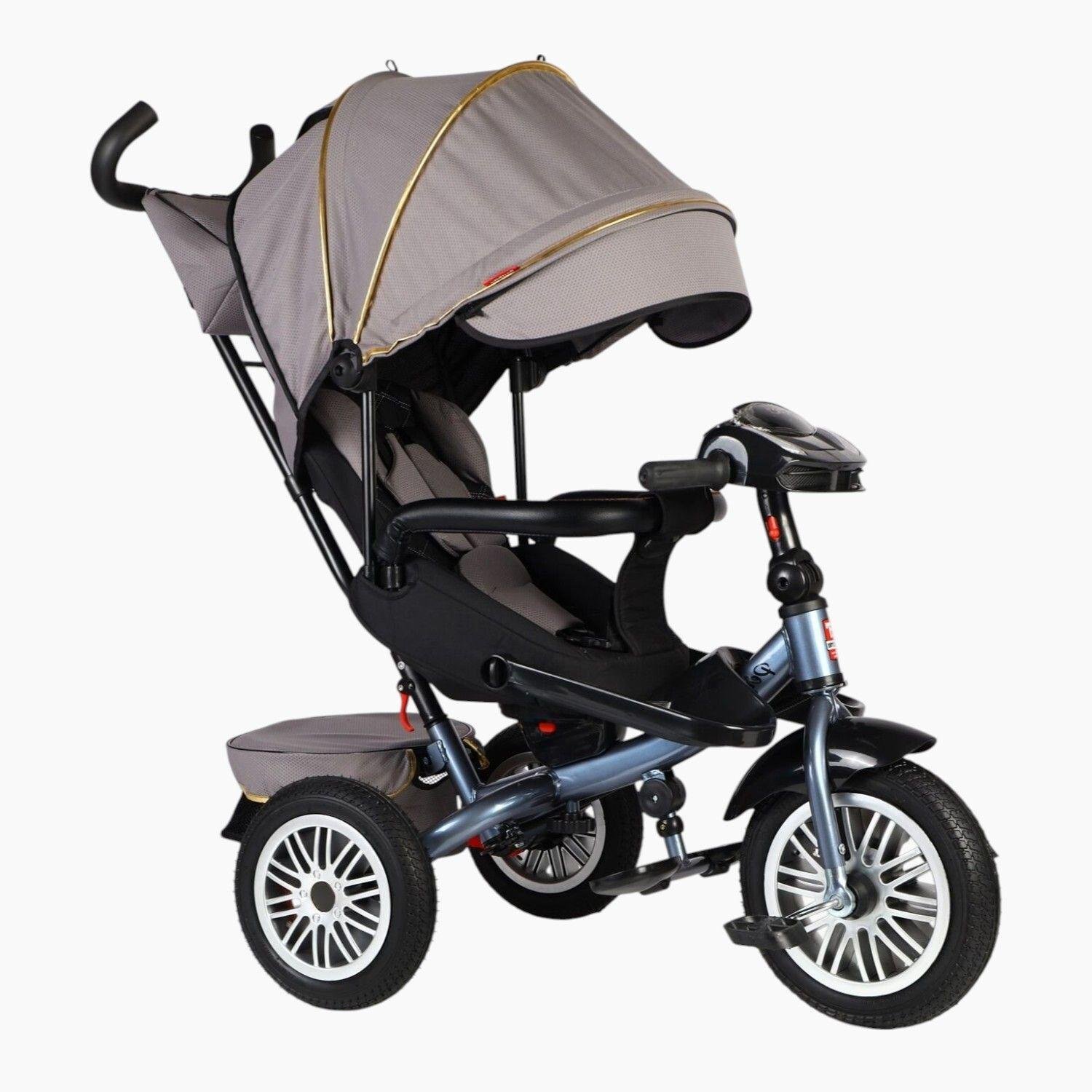 Велосипед дитячий триколісний Best Trike Perfetto 8066 надувні колеса музична панель з USB та батьківською ручкою Сірий (470-16) - фото 1 Велосипед дитячий триколісний Best Trike Perfetto 8066 надувні колеса музична панель з USB та батьківською ручкою Сірий (470-16) - фото 1