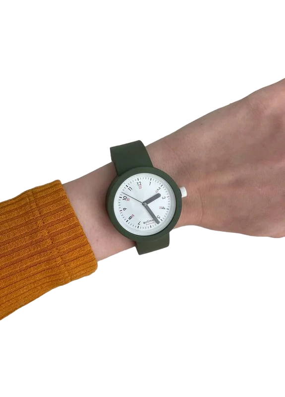 Наручные часы женские Actimer силиконовые Хаки/циферблат Black time (12589)