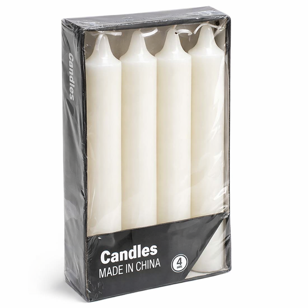 Набор интерьерных свечей парафиновые d 24х190 мм 4 шт. (31991430)