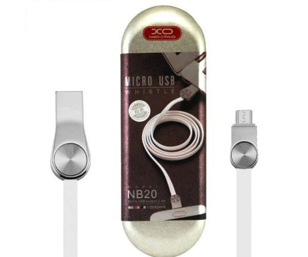 Кабель Data XO NB-20 Micro USB 2,4A 1 м Белый