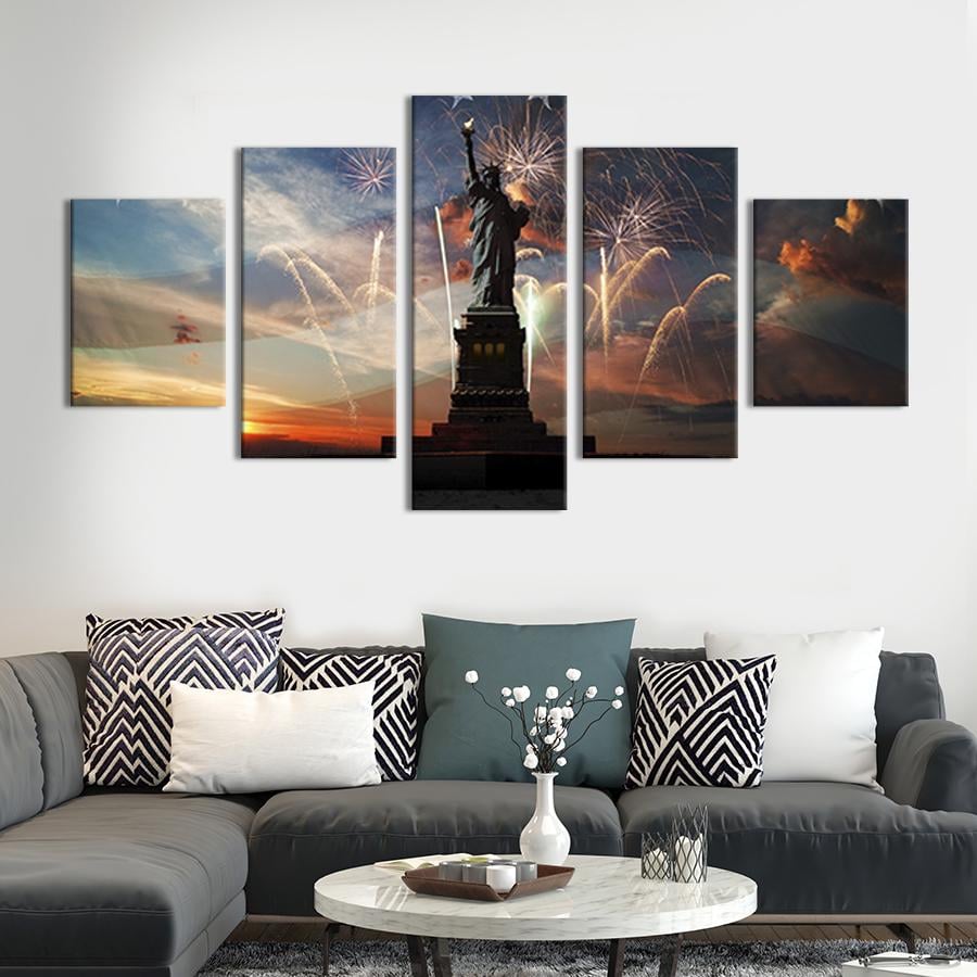 Модульная картина из 5 частей Статуя Свободы в Америке 112x54 см (343-52)