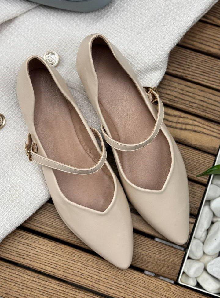 Балетки женские Loretta Е350-3 р. 40 Бежевый (34246847)