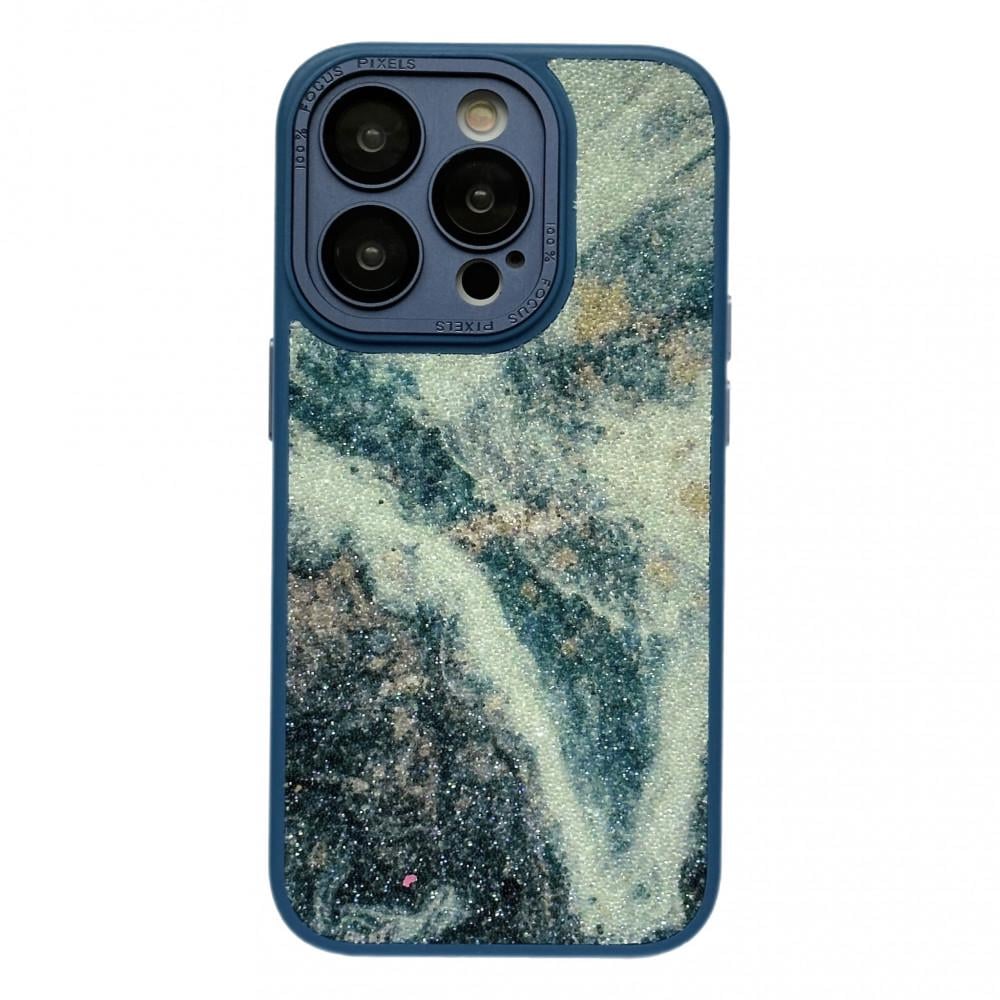 Чохол для Apple iPhone 14 Pro Max Glitter Marble Series Blue