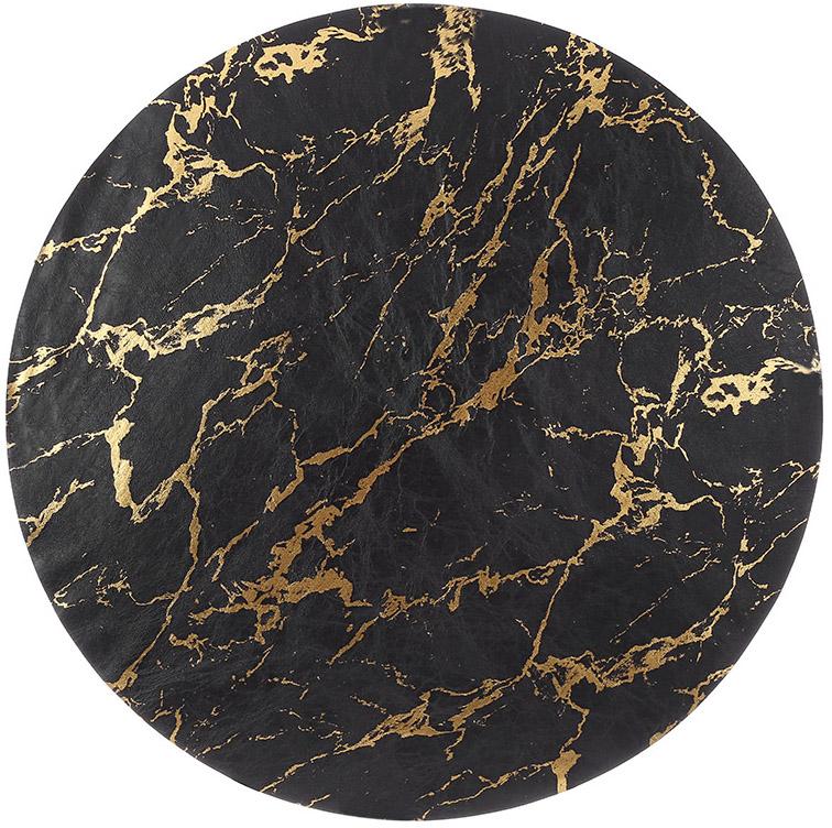 Набор 4 сервировочных коврика Marble Черный с Золотом Ø38см, плейсмат (подтарельники) Набор 4 сервировочных коврика Marble Черный с Золотом Ø38см, плейсмат (подтарельники)