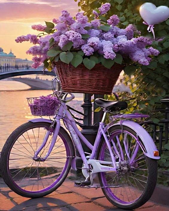 Алмазная мозаика MY-Art Лавандовая прогулка на подрамнике круглые алмазы 40х50 см (AR-3338)
